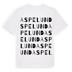 Aspelund ordlek t-shirt – ekologisk bomull t-shirt från Pinshirt