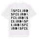 White t-shirt med Äspelund ordlek t-shirt