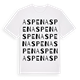 White t-shirt med Aspen ordlek t-shirt