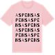 Pink Cotton t-shirt med Aspens ordlek t-shirt