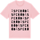 Pink Cotton t-shirt med Äsperöd ordlek t-shirt