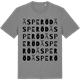 Mid Heather Gray t-shirt med Äsperöd ordlek t-shirt