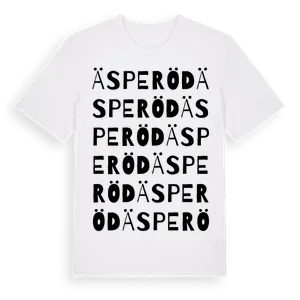 Äsperöd ordlek t-shirt – ekologisk bomull t-shirt från Pinshirt