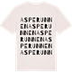 Vintage White t-shirt med Asperunnen ordlek t-shirt
