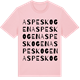 Pink Cotton t-shirt med Aspeskogen ordlek t-shirt
