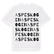 White t-shirt med Aspeskogen ordlek t-shirt