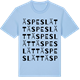 Blue Soul t-shirt med Äspeslätt ordlek t-shirt