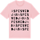 Pink Cotton t-shirt med Aspesvedjan ordlek t-shirt