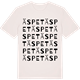 Vintage White t-shirt med Äspet ordlek t-shirt