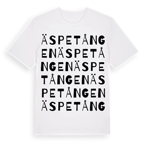 Äspetången ordlek t-shirt – ekologisk bomull t-shirt från Pinshirt