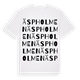 White t-shirt med Äspholmen ordlek t-shirt