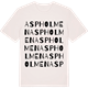 Vintage White t-shirt med Aspholmen ordlek t-shirt