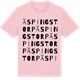 Pink Cotton t-shirt med Äspingstorp ordlek t-shirt