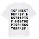 White t-shirt med Äspingstorp ordlek t-shirt