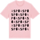 Pink Cotton t-shirt med Aspö ordlek t-shirt
