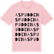 Pink Cotton t-shirt med Aspudden ordlek t-shirt