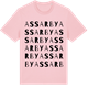 Pink Cotton t-shirt med Assarby ordlek t-shirt