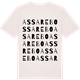 Vintage White t-shirt med Assarebo ordlek t-shirt