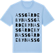 Blue Soul t-shirt med Assgärdebyn ordlek t-shirt