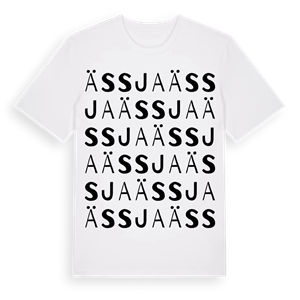 Ässja ordlek t-shirt – ekologisk bomull t-shirt från Pinshirt