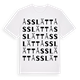 White t-shirt med Åsslätt ordlek t-shirt