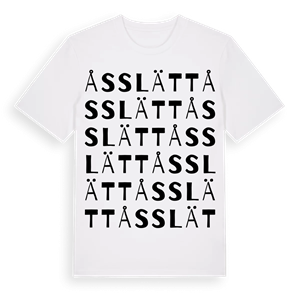 Åsslätt ordlek t-shirt – ekologisk bomull t-shirt från Pinshirt