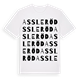 White t-shirt med Assleröd ordlek t-shirt