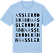 Blue Soul t-shirt med Assleröd bränna ordlek t-shirt