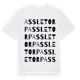 White t-shirt med Assletorp ordlek t-shirt