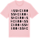 Pink Cotton t-shirt med Assmebro ordlek t-shirt