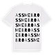 White t-shirt med Assmebro ordlek t-shirt