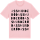 Pink Cotton t-shirt med Assmunderöd ordlek t-shirt