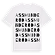 White t-shirt med Assmunderöd ordlek t-shirt