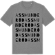 Mid Heather Gray t-shirt med Assmunderöd ordlek t-shirt