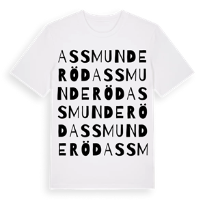 Assmunderöd ordlek t-shirt – ekologisk bomull t-shirt från Pinshirt