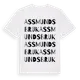 White t-shirt med Assmundsbruk ordlek t-shirt