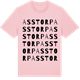 Pink Cotton t-shirt med Asstorp ordlek t-shirt