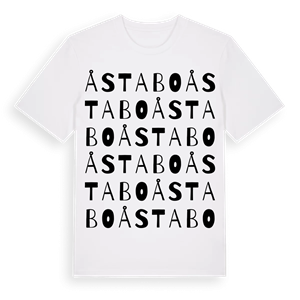 Åstabo ordlek t-shirt – ekologisk bomull t-shirt från Pinshirt