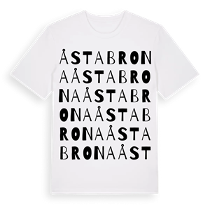 Åstabrona ordlek t-shirt – ekologisk bomull t-shirt från Pinshirt