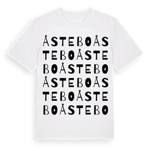 Åstebo ordlek t-shirt – ekologisk bomull t-shirt från Pinshirt