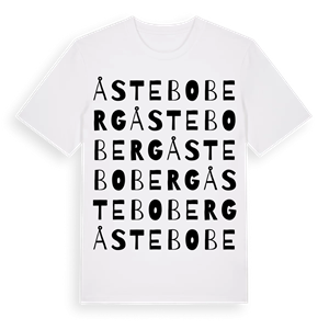 Åsteboberg ordlek t-shirt – ekologisk bomull t-shirt från Pinshirt