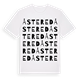 White t-shirt med Åstered ordlek t-shirt