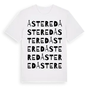 Åstered ordlek t-shirt – ekologisk bomull t-shirt från Pinshirt
