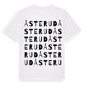 Åsterud ordlek t-shirt – ekologisk bomull t-shirt från Pinshirt