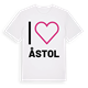 White t-shirt med Jag älskar Åstol t-shirt stort tryck