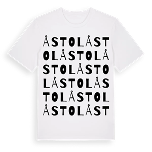 Åstol ordlek t-shirt – ekologisk bomull t-shirt från Pinshirt