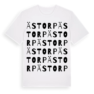 Ästorp ordlek t-shirt – ekologisk bomull t-shirt från Pinshirt