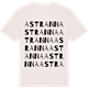 Vintage White t-shirt med Astranna ordlek t-shirt