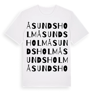 Åsundsholm ordlek t-shirt – ekologisk bomull t-shirt från Pinshirt