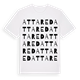 White t-shirt med Attared ordlek t-shirt